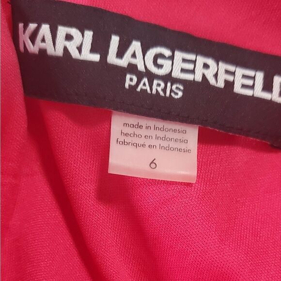 NWT Karl Lagerfield Pink Eyelet Lace Dress - Picture 5 of 6